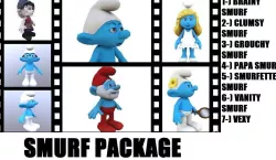 Smurfs Package Low-poly  3D model