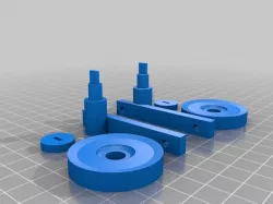 Snap on 3D printed wheels & axels for model car