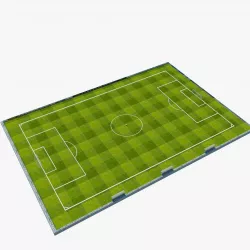 Soccer Pitch with Football 3D model