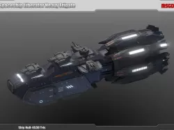 Spaceship Heavy Frigate Liberator Low-poly  3D model