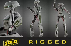 Star Wars L3-37 droid RIGGED 3D model