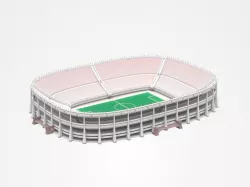 Topless Football Stadium  3D model