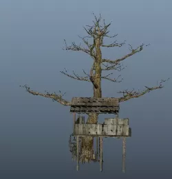 tree house obj fbx mb ma files  Low-poly  3D model