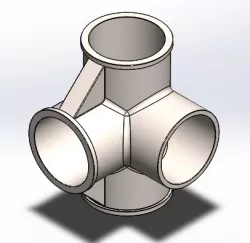 Tutorial: How to create a Tee with Ribs in SolidWorks 2013 