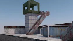 ULTRA LOWPOLY MILITARY OUTPOST Low-poly  3D model
