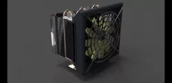 Unique CPU cooler with 12 Fans  and copper heat pipe.