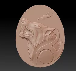 wolf head 3D model