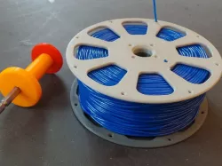 3D-printable split filament spool with threaded joint (135 mm)