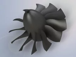 EDF impeller 65mm (with shroud)