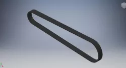 HTD belt configuration parametric model