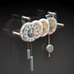 Kronos-XII: Mechanical wall clock