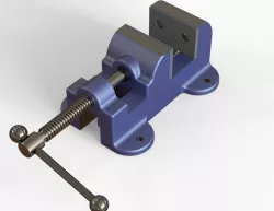 Mechanical bench vise