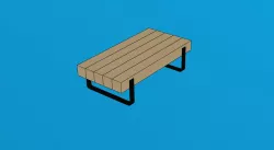 MODERN LOW COFFEE TABLE, 500 X 400, SQUARE WOOD