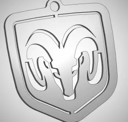 RAM logo keychain medallion