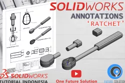 SolidWorks Tutorial Indonesia #073 - Annotations 'Ratchet' (Preview)
