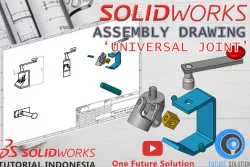 SolidWorks Tutorial Indonesia #074 - Assembly Drawing 'Universal Joint' (Preview)