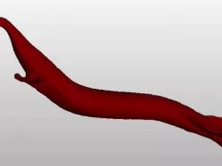 Tully Monster (Tullimonstrum gregarium)--life model, State fossil of Illinois