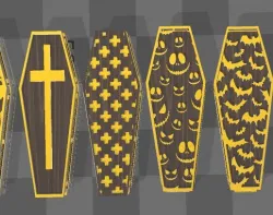 1/64 coffins x6  for halloween