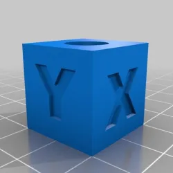 20mm calibration cube with hole 10mm
