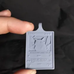 3D Printed Pokemon Card Pendant/earrings/keychain - Pikachu