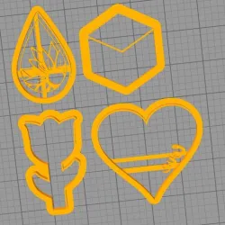 4 Polymer clay cutter/ 4 designs