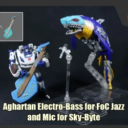 Aghartan Electro-Bass for Transformers FoC Jazz and Mic for Sky-Byte