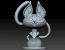 Cat-vampire statue