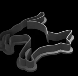 Cat with witches hat cookie cutter