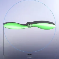 Custom Slow-Flyer Propeller 8x4.5 FAT version