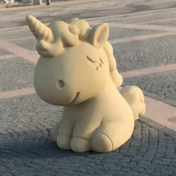Cute Sitting Unicorn Horse