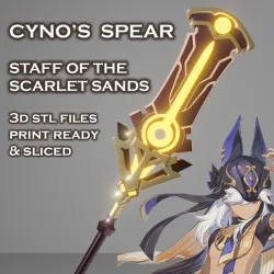 Cyno Weapon - Genshin Impact Cosplay - Sliced Print Ready