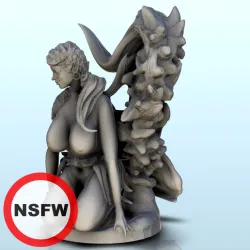 Double winged fairy kneeling with cape (nsfw version) (4) - miniatures erotica woman figure