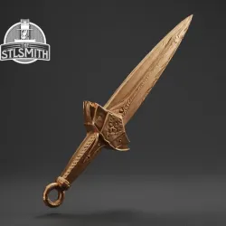 Dragonbone Dagger Skyrim Life Size Prop STL