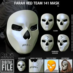 Farah Karim Red Team 141 Mask - Call of Duty - Modern Warfare 2 - WARZONE - STL model 3D print file