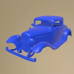 Ford De Luxe Coupe 1932 Printable Car Body