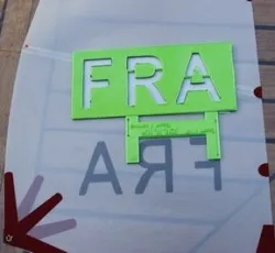 FRA" anti smudge stencil