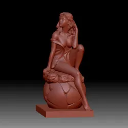 girl sitting on stone
