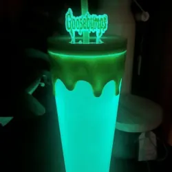 Goosebumps Halloween Straw Tumbler Topper STL File for 3D Printing