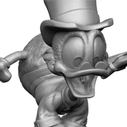 Happy Scrooge 3D printable STL, OBJ