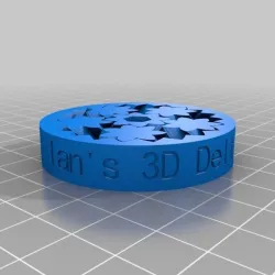 Ian's 3D Printer Gear Bearing with text