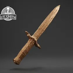 Iron Dagger Skyrim Life Size Prop STL
