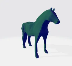 low poly horse