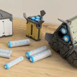 Missile Pod-style Battery Holder AA/AAA /3Hatch Type
