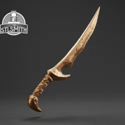Orcish Dagger Skyrim Life Size Prop STL