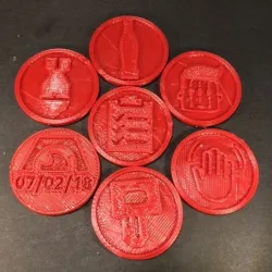 Paranoia RPG Commemorative Achievement Tokens