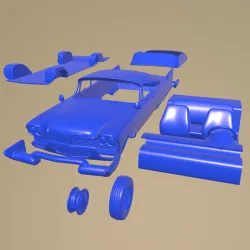 Plymouth Fury Sport 1958 Printable Car In Separate Parts