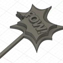 Pow Cake Topper (Speech Bubble)