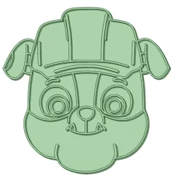 Rubble face front cookie cutter