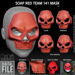 Soap Red Team 141 Mask - Call of Duty - Modern Warfare 2 - WARZONE - STL model 3D print file