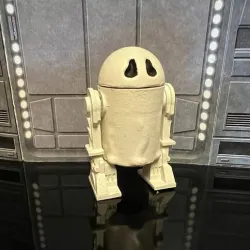 STAR WARS VINTAGE R2-D2 GHOST COSTUME HALLOWEEN SPECIAL, CUSTOM UNPRODUCED KENNER, HASBRO ACTION FIGURE, 3.75", 1/18, 5POA